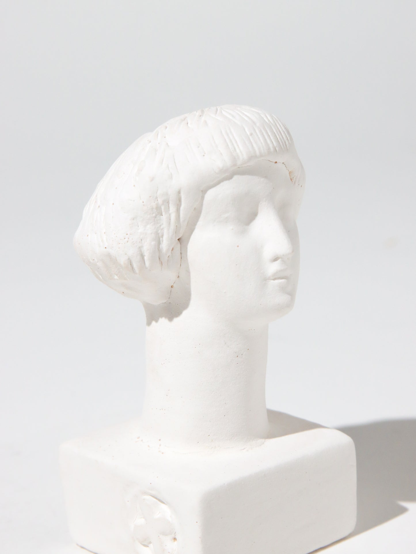 オブジェ Buste Socle Brun Blanc 5