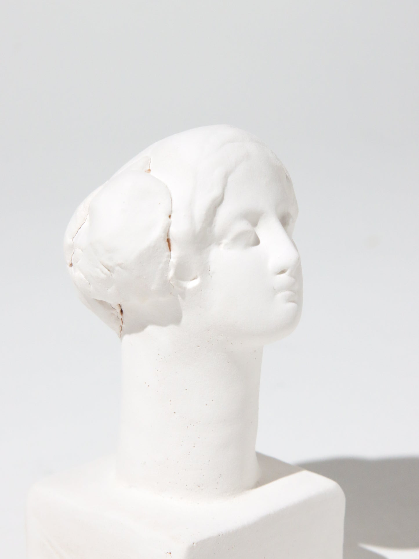 オブジェ Buste Socle Brun Blanc 19