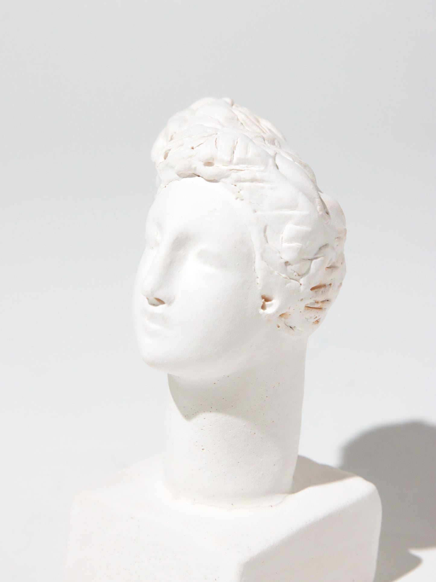 オブジェ Buste Socle Brun Blanc 7