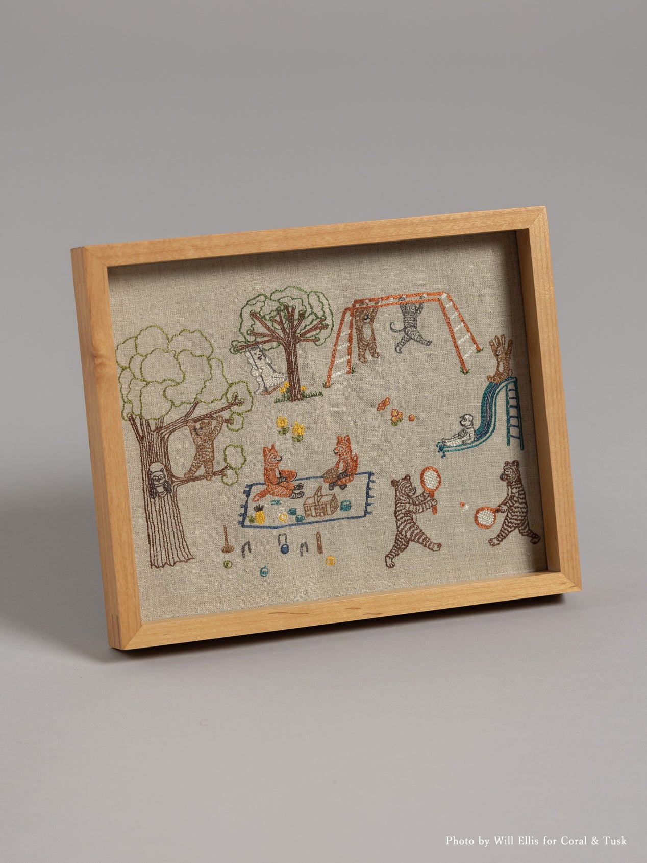 【Coral & Tusk x 猫村さん】リネンナプキン Picnic