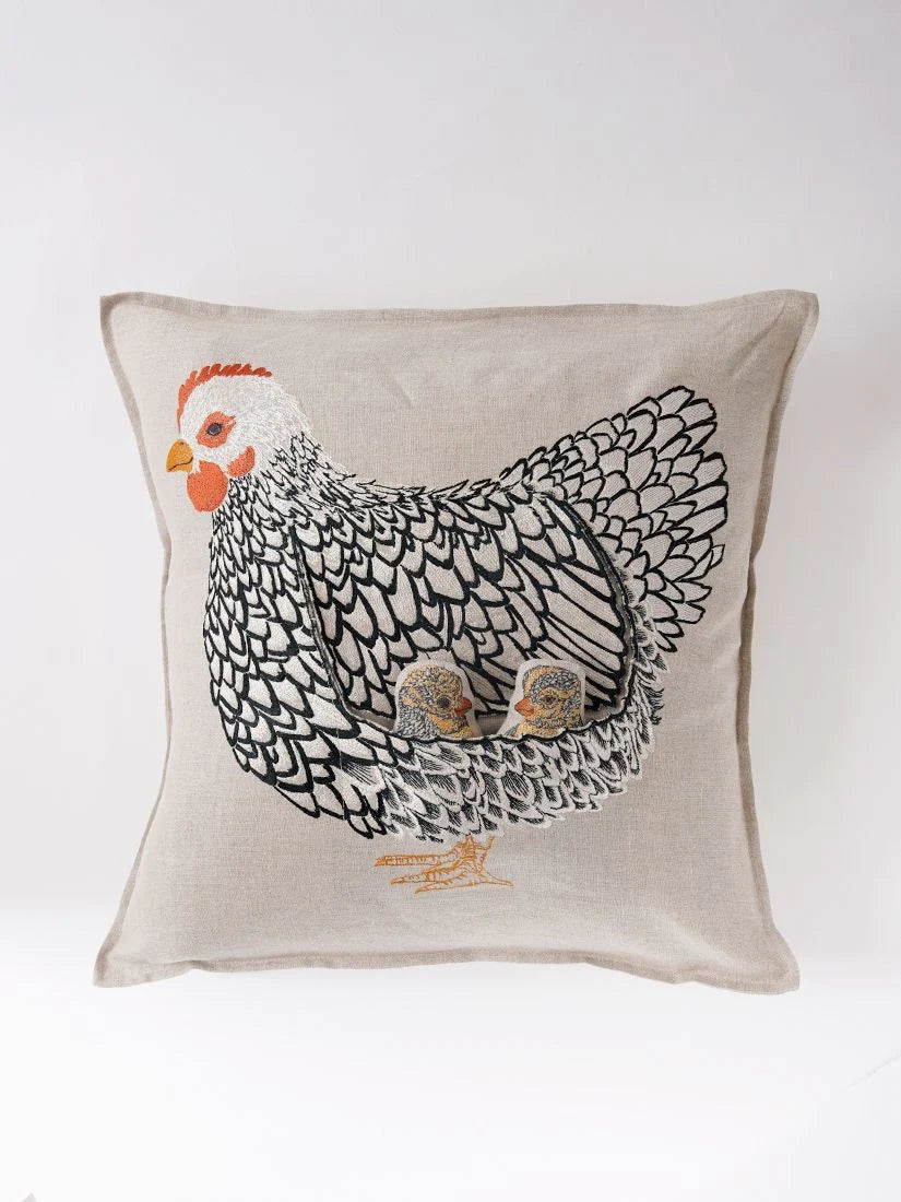 ポケットクッションカバー 40x40 Mother Hen