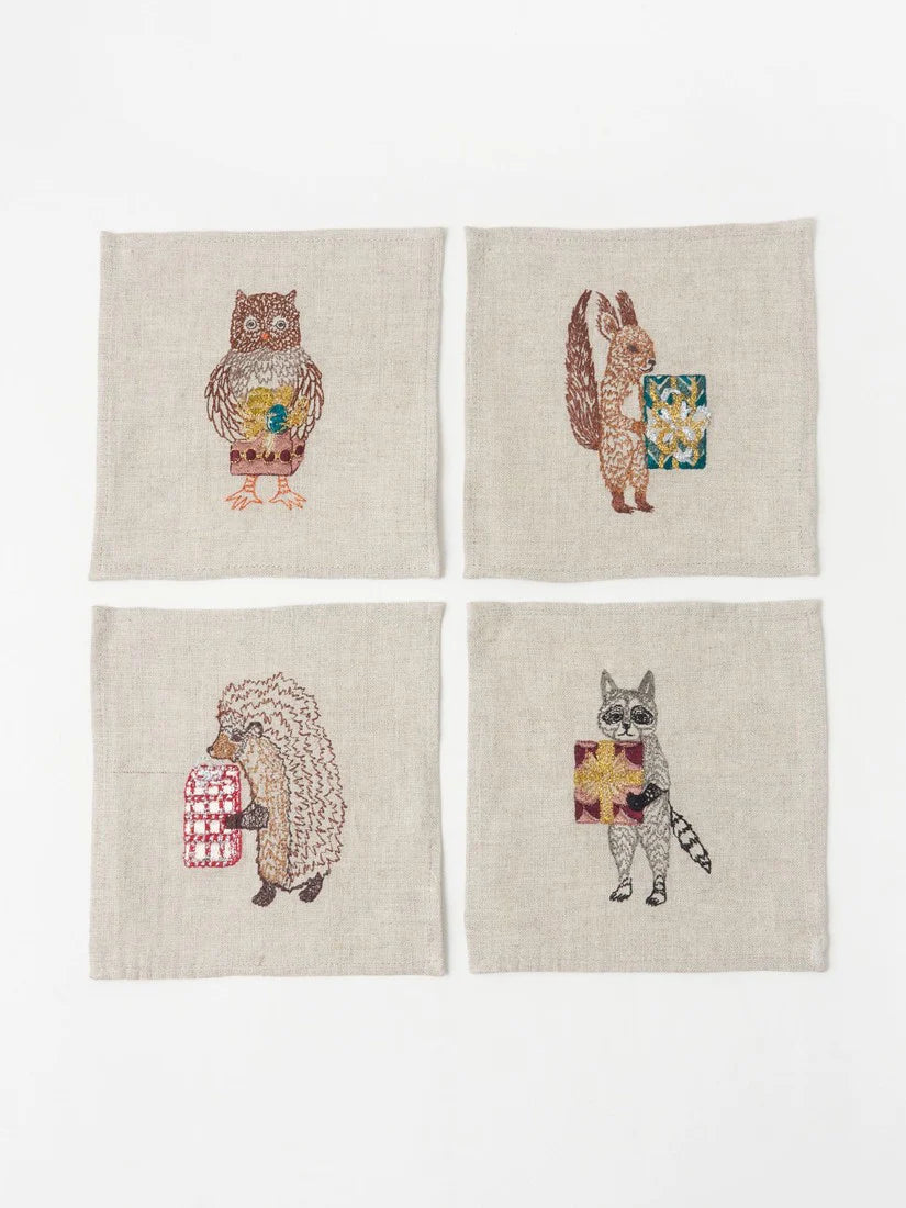 コースター4枚セット Woodland Friend