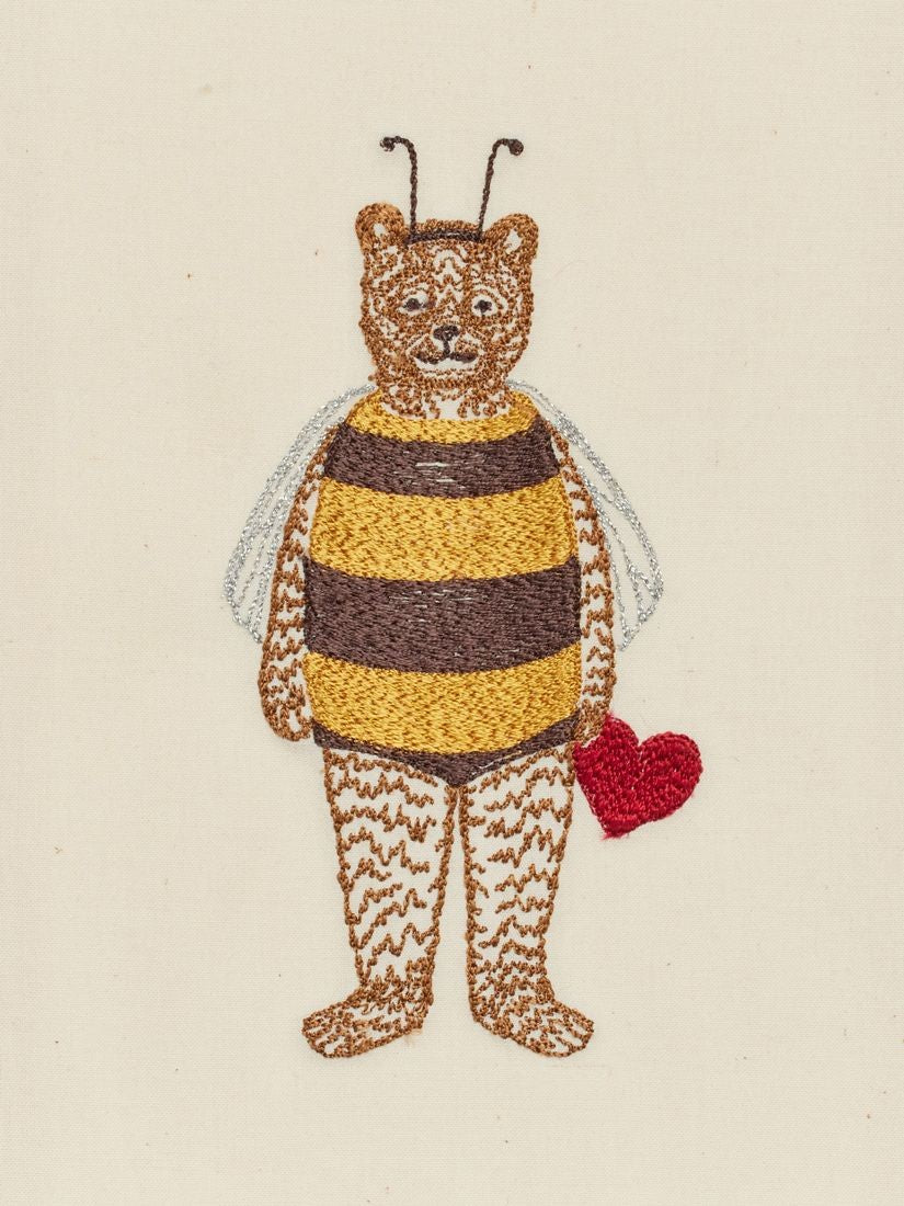 刺繍カード Bee Mine