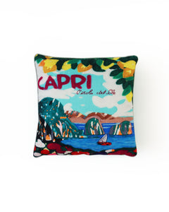 <Olympia Le-Tan> クッション 40×40 Capri, Island of the Sun