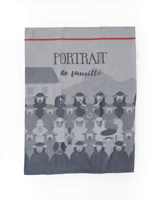 <TISSAGE MOUTET> ティータオル PORTRAIT DE FAMILLE