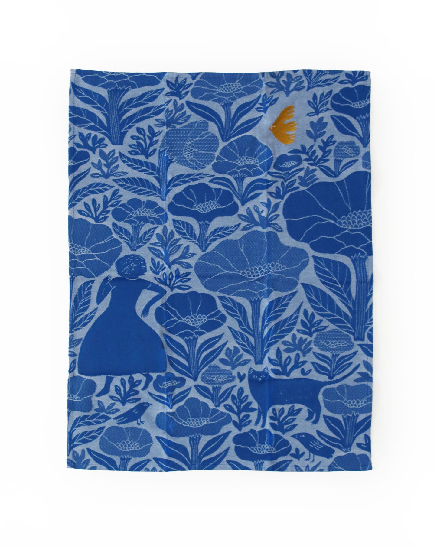 <TISSAGE MOUTET> ティータオル JARDIN BLUE