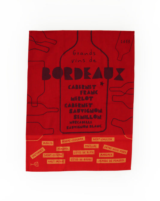 <TISSAGE MOUTET> ティータオル VIN DE BORDEAUX