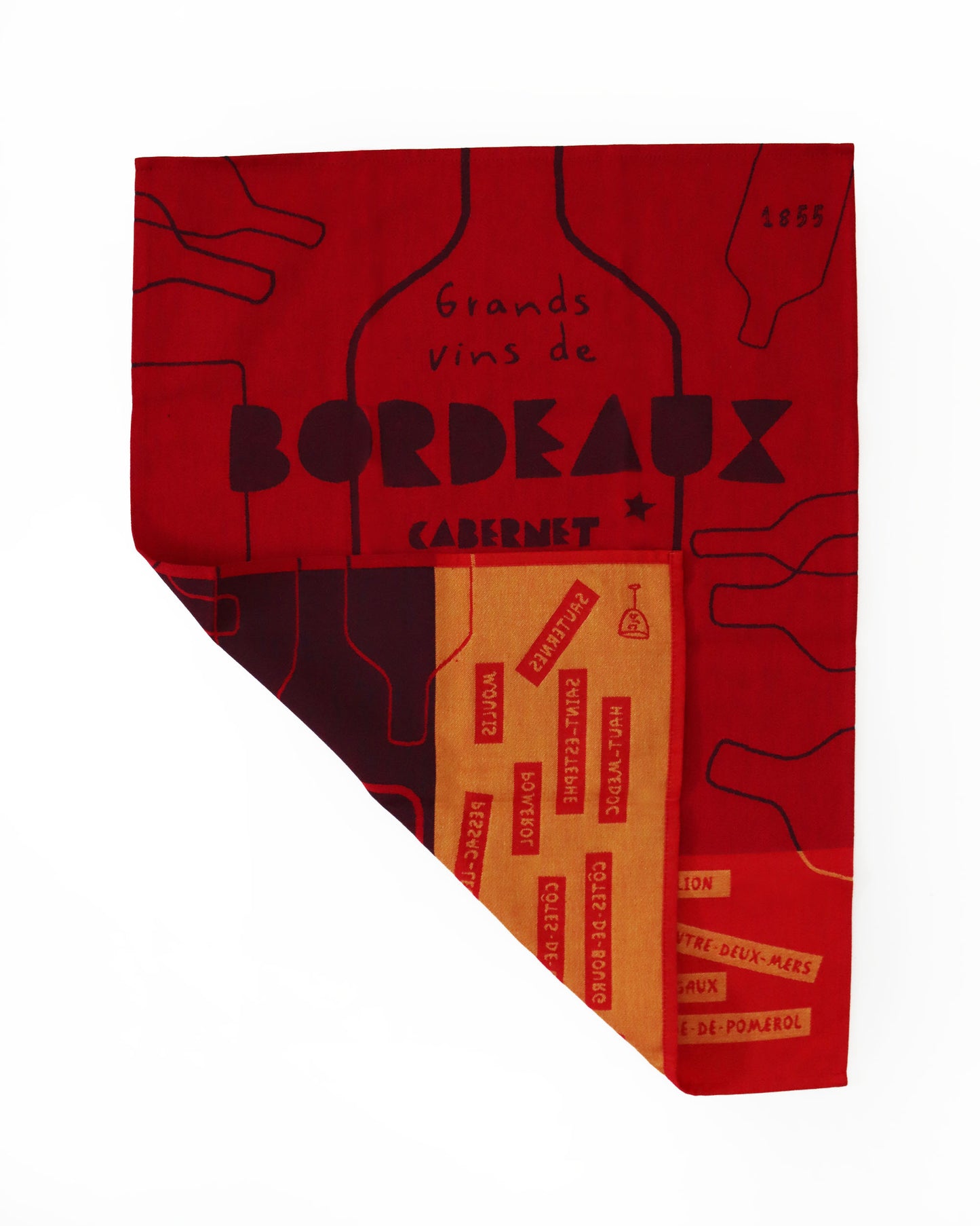 <TISSAGE MOUTET> ティータオル VIN DE BORDEAUX