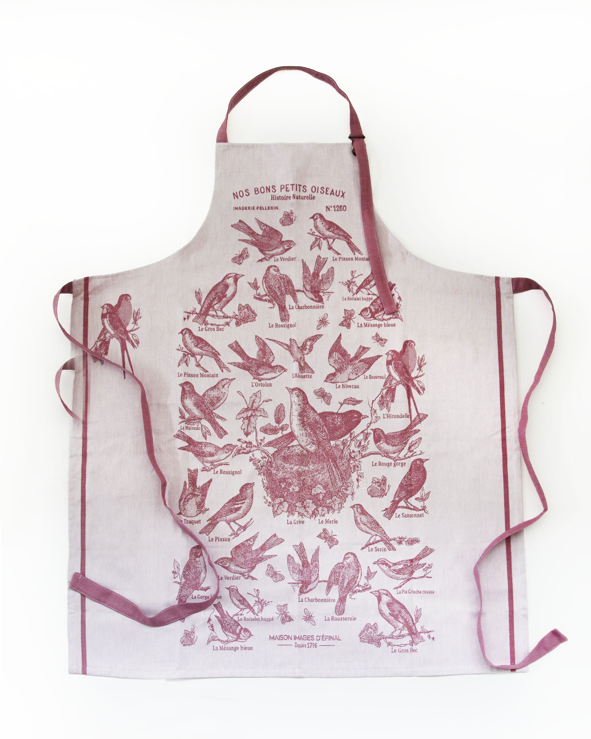 <TISSAGE MOUTET> エプロン NOS BONS PETITS OISEAUX