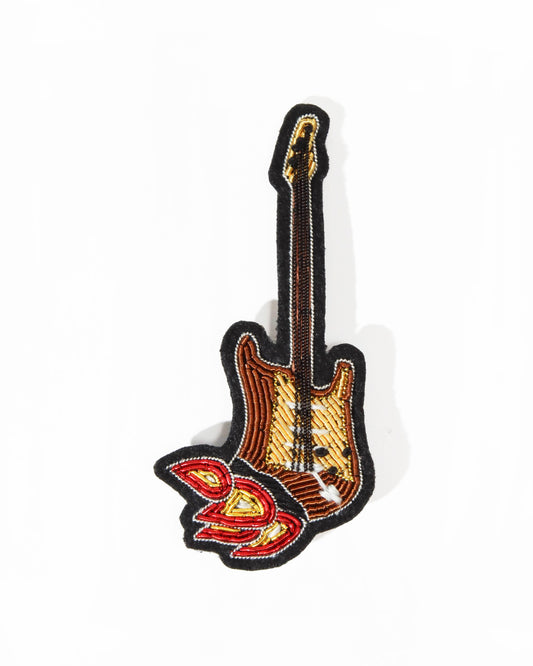 ブローチ Burning Guitar