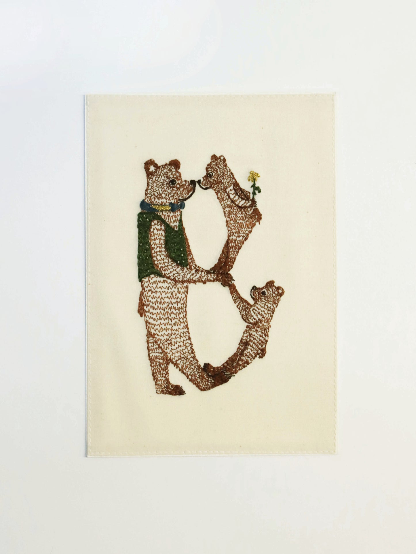 【SPECIAL ITEM】刺繍カード Papa Bear
