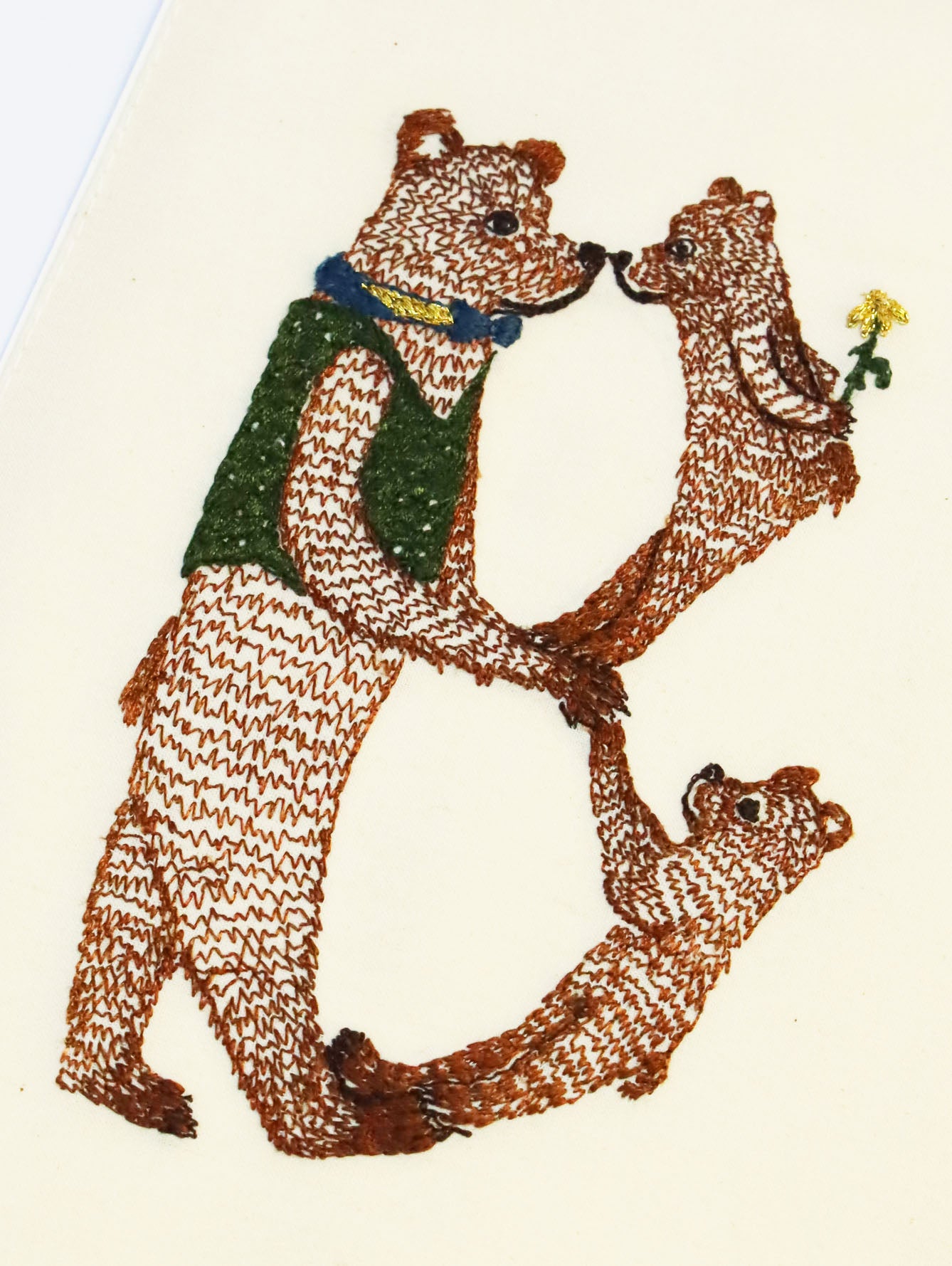 【SPECIAL ITEM】刺繍カード Papa Bear