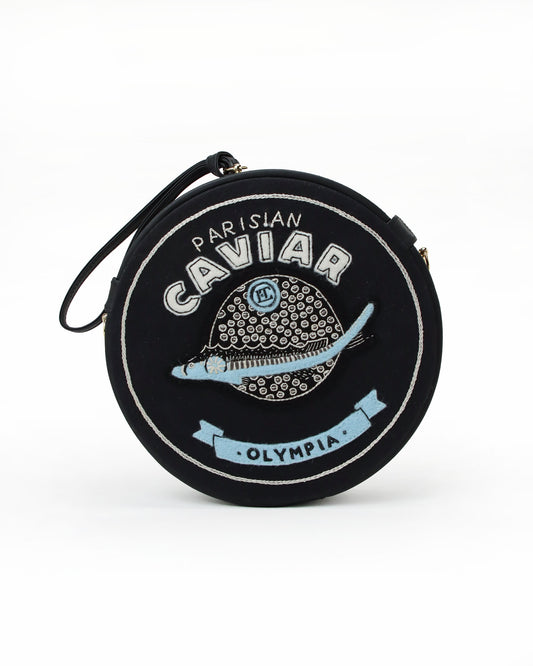 <Olympia Le-Tan> キャビアストラップバッグ BLACK