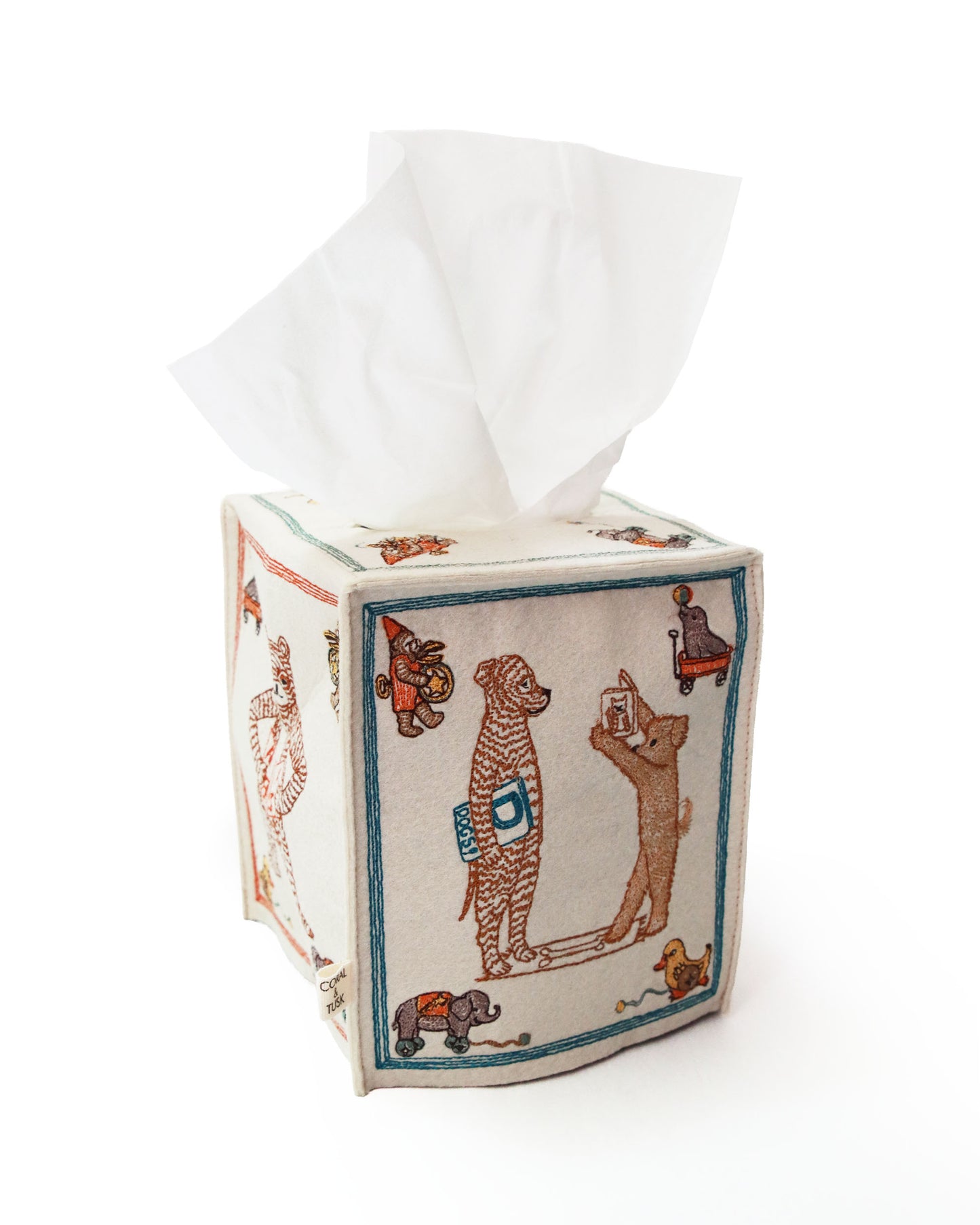 ティッシュボックスカバー ABC