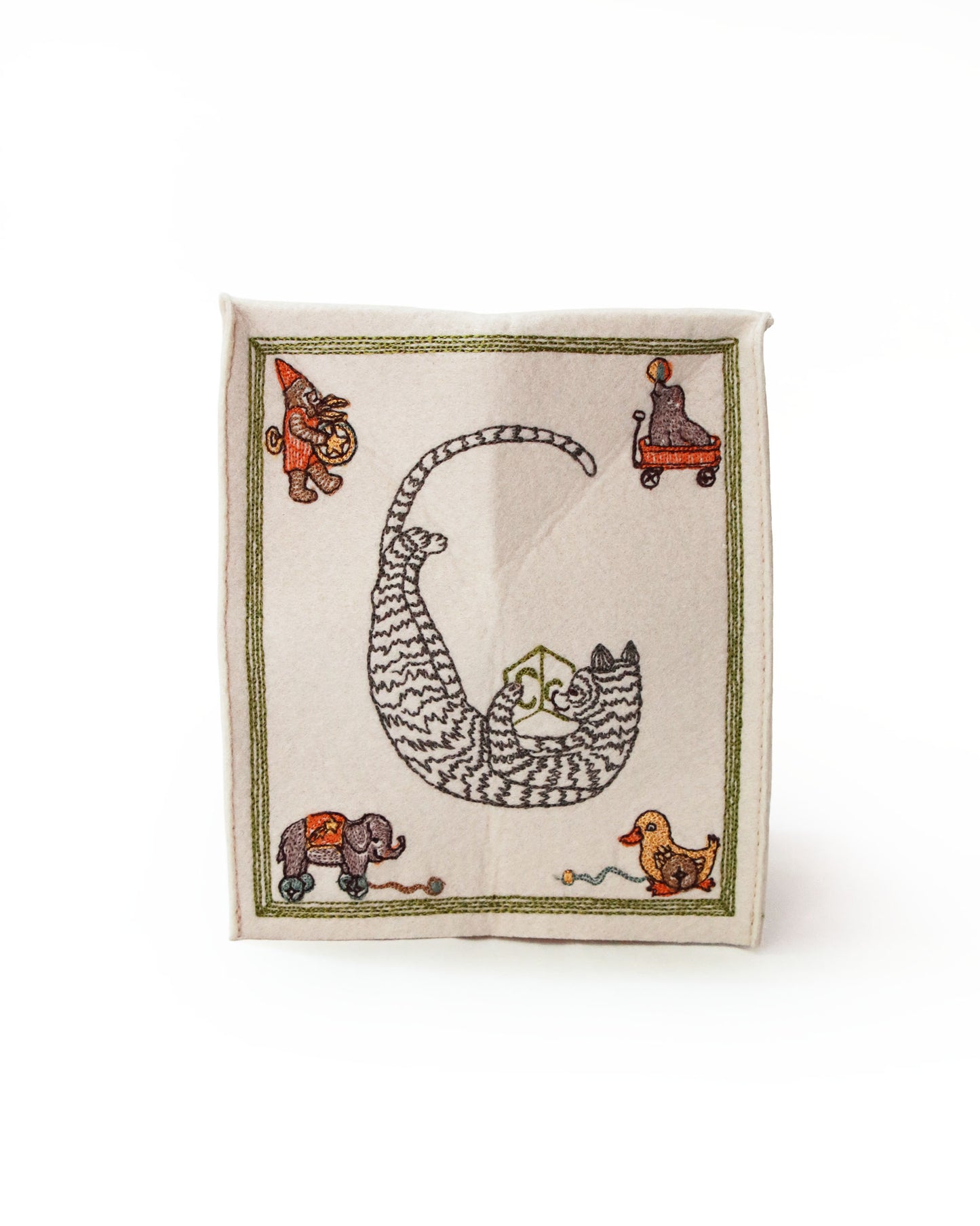 ティッシュボックスカバー ABC