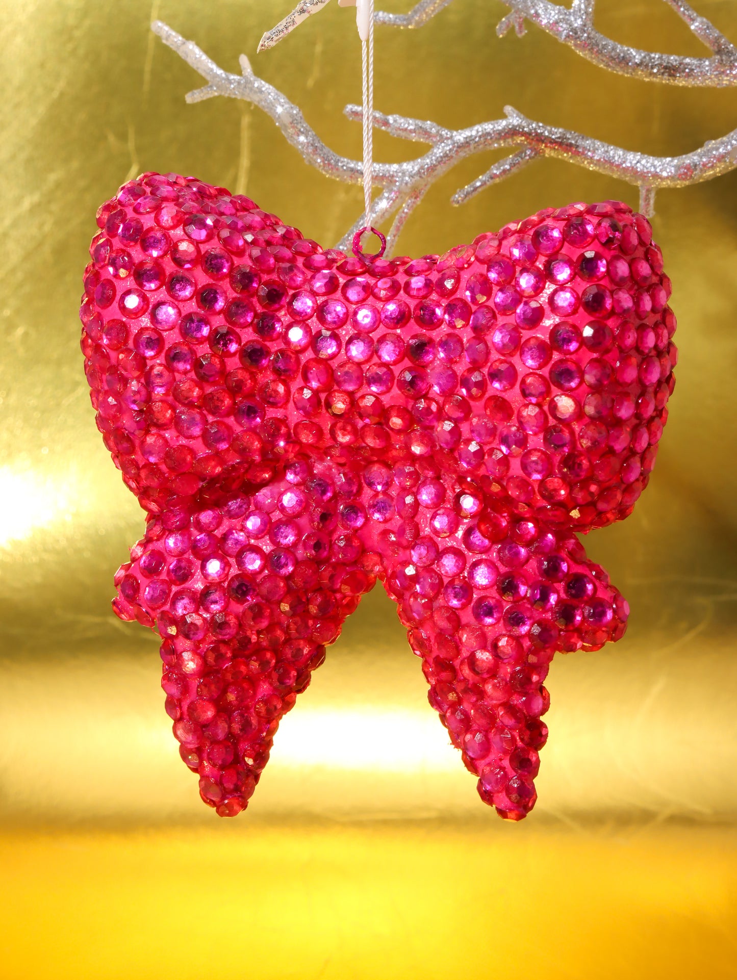 オーナメント JEWELED BOWPINK
