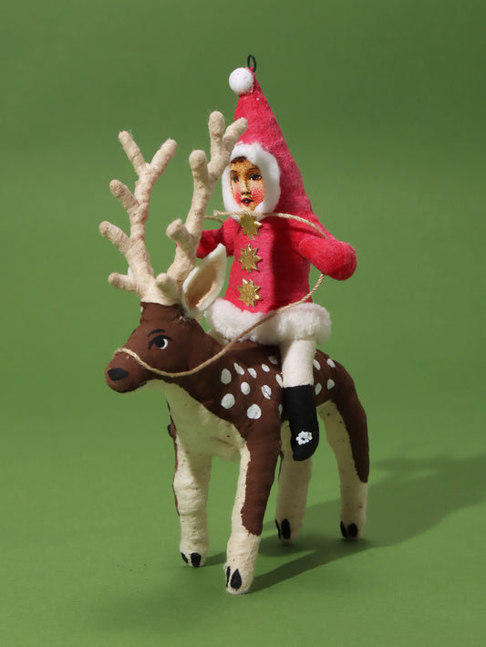 オーナメント SPOTTED REINDEER RIDER