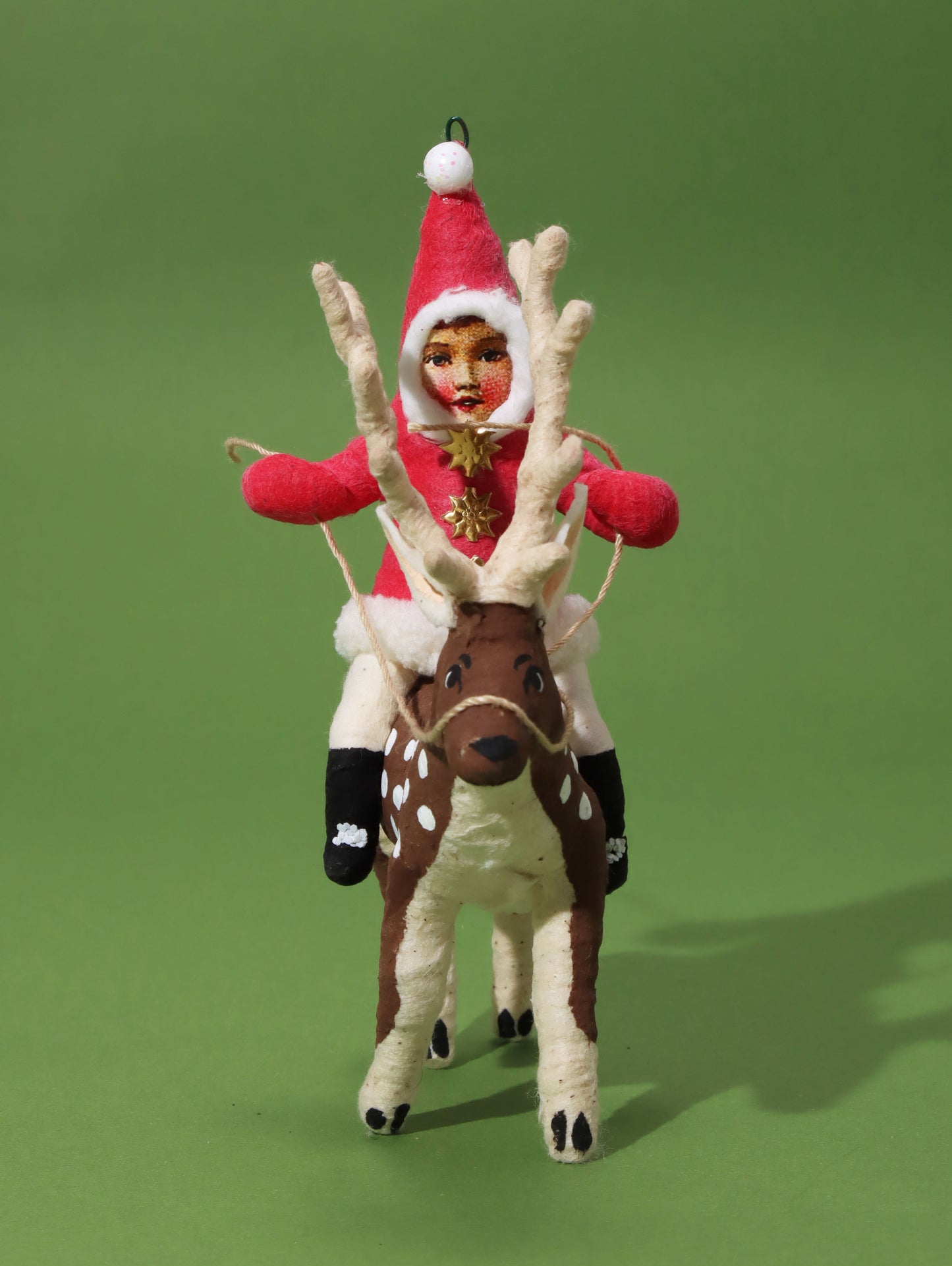 オーナメント SPOTTED REINDEER RIDER