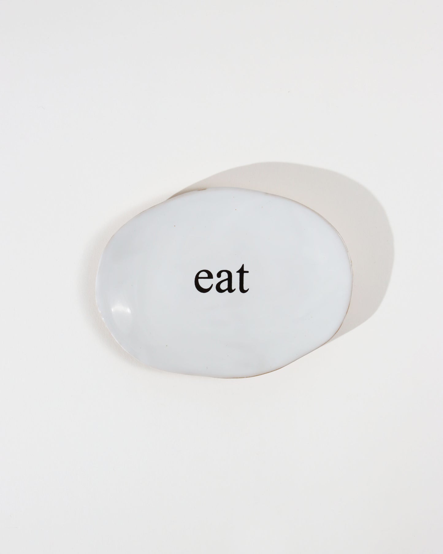 ベリースモールオーバルプレート "eat"