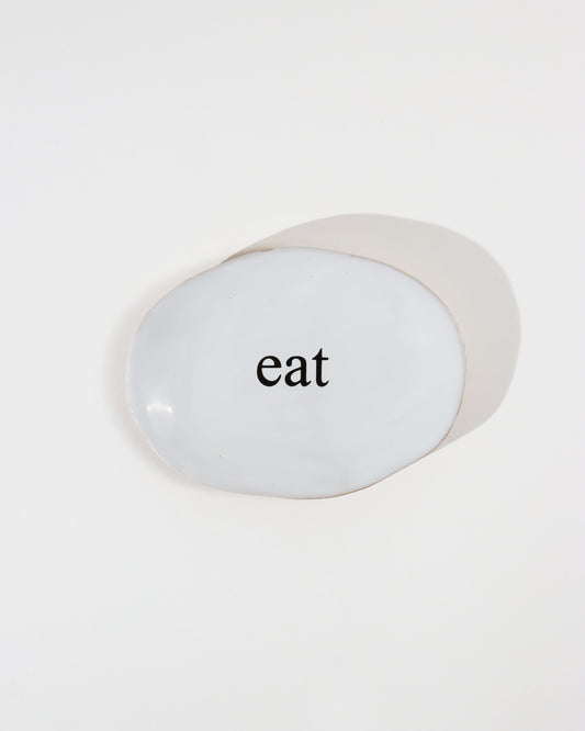ベリースモールオーバルプレート "eat"