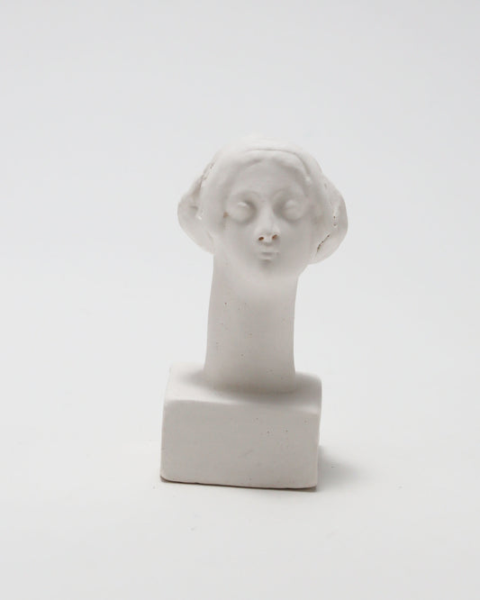 オブジェ Buste Socle Brun Blanc 17