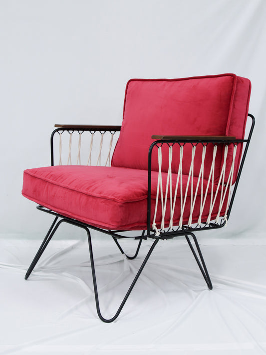 【店舗直送】アームチェア Velvet CROISETTE armchair Fuschia