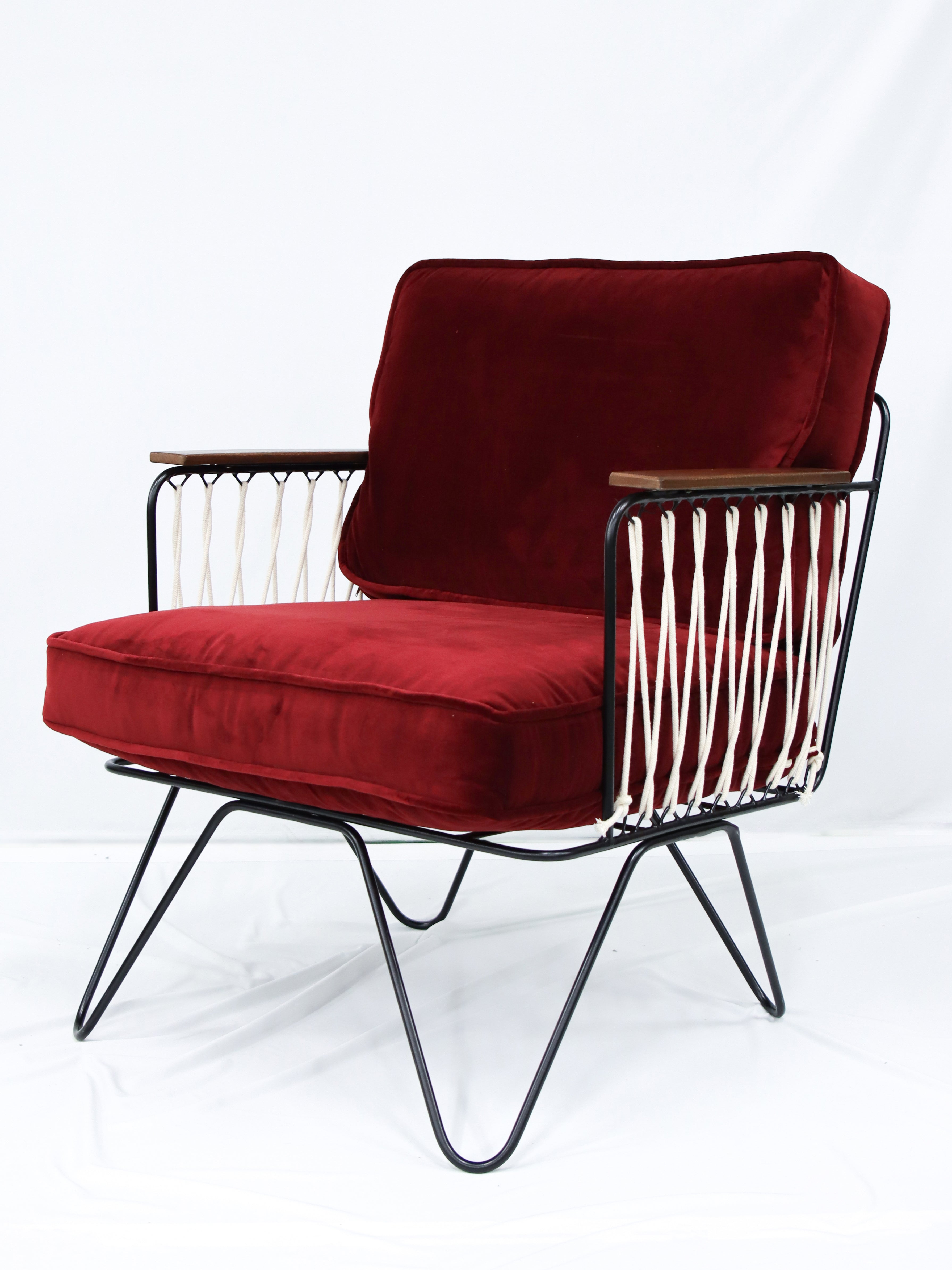 【店舗直送】アームチェア Velvet CROISETTE armchair Lie de vin