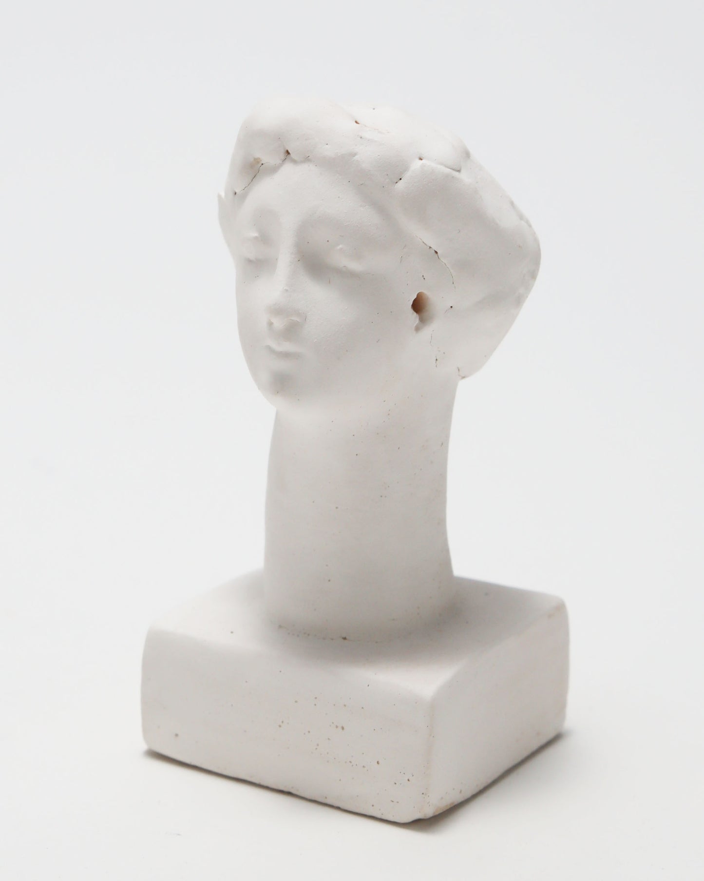 オブジェ Buste Socle Brun Blanc 22