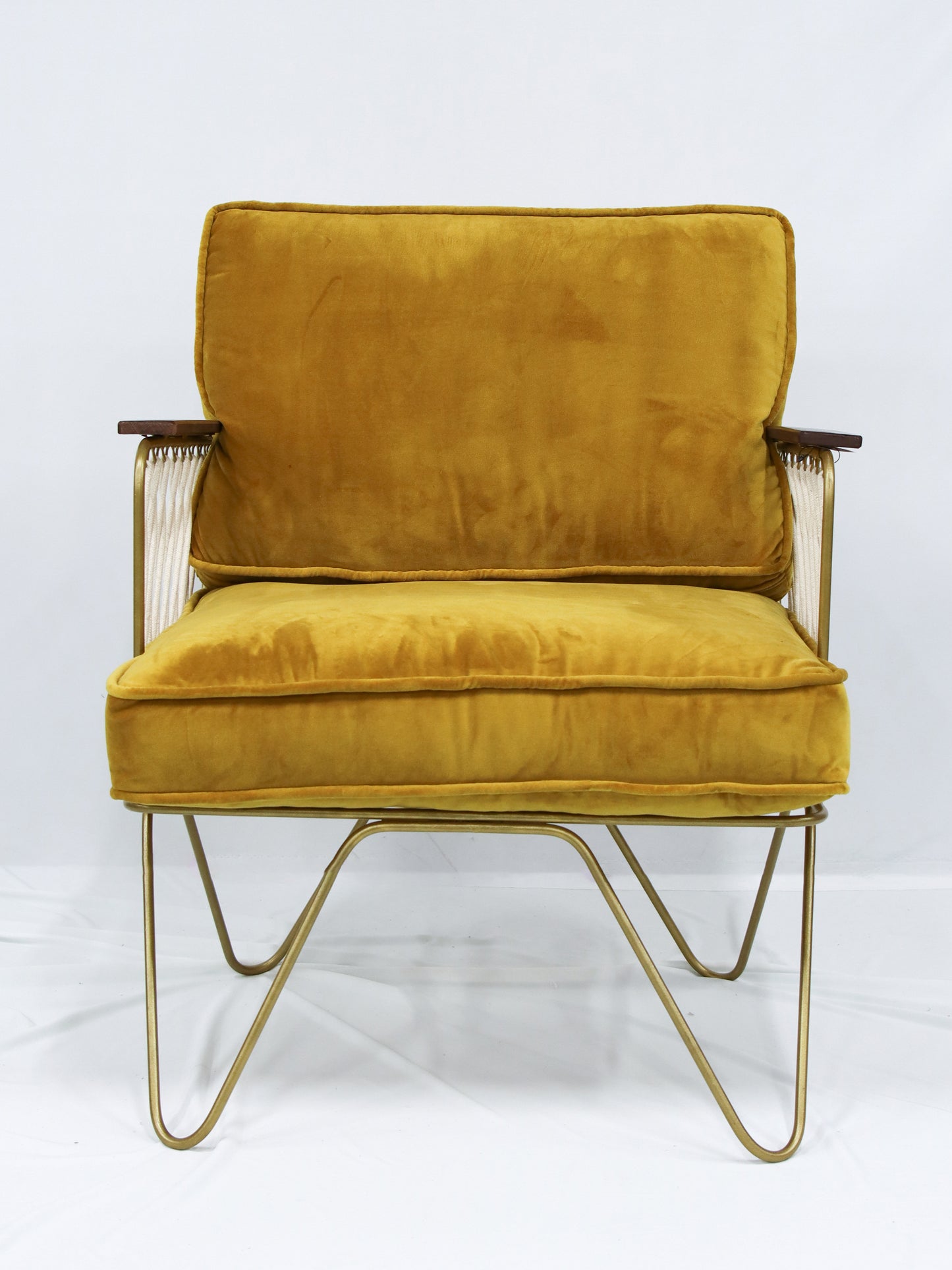 【店舗直送】アームチェア Velvet CROISETTE armchair Camel