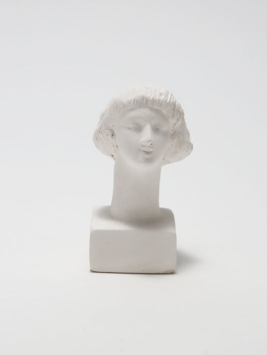 オブジェ Buste Socle Brun Blanc 2