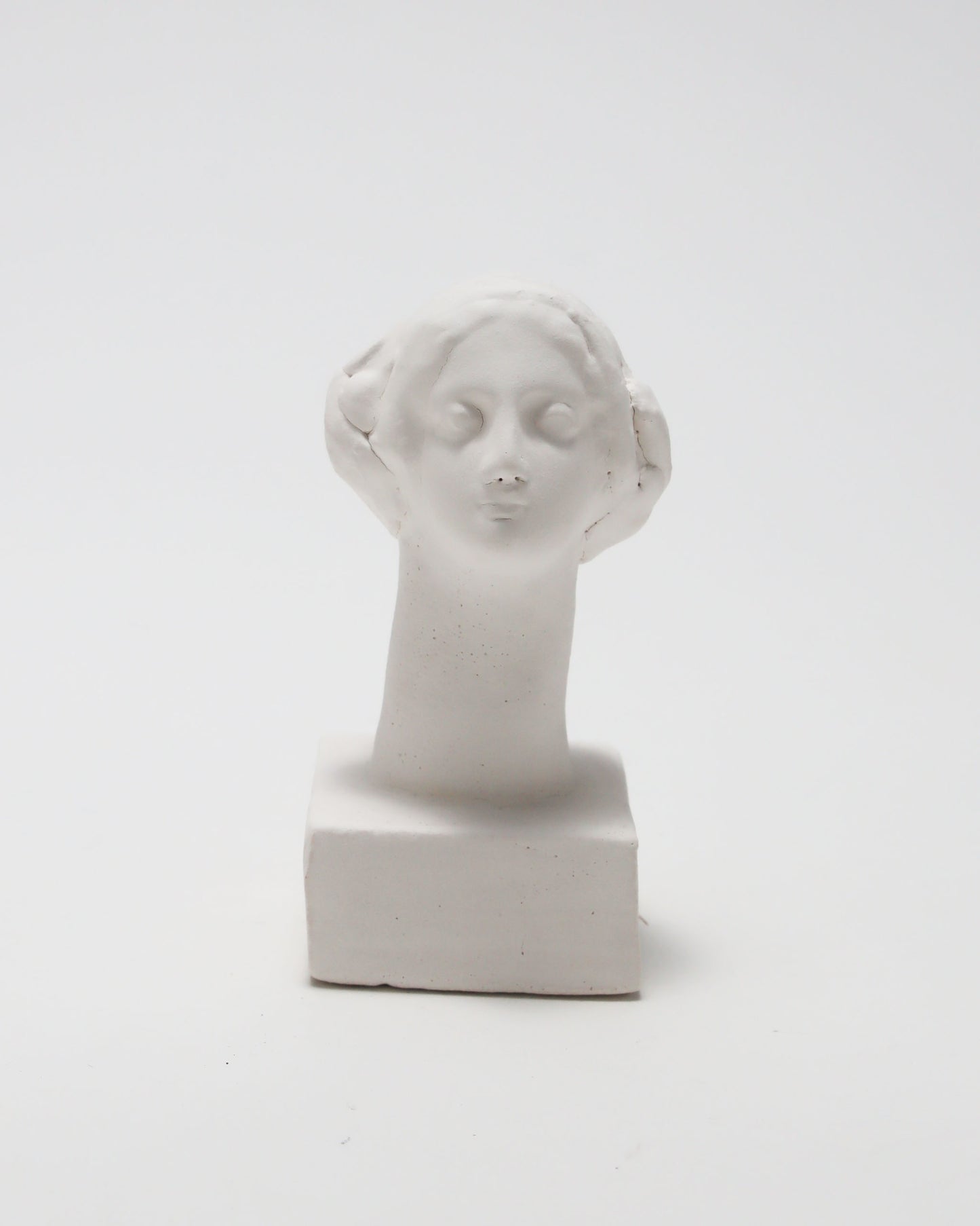 オブジェ Buste Socle Brun Blanc 16