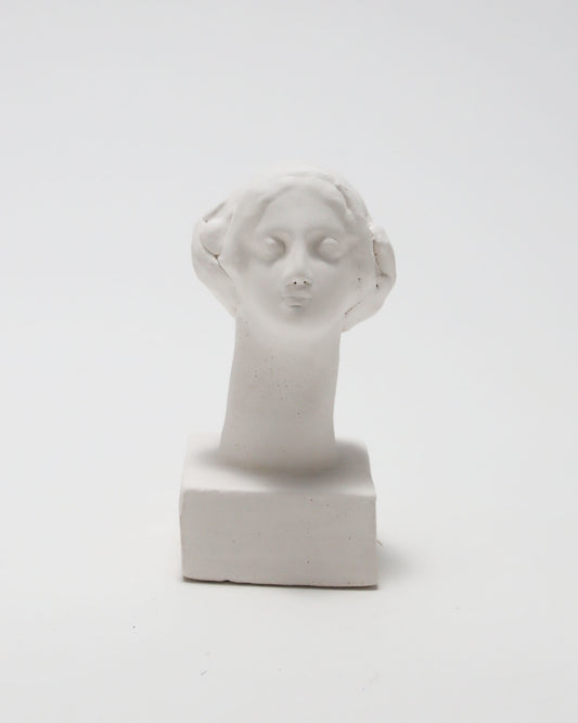 オブジェ Buste Socle Brun Blanc 16