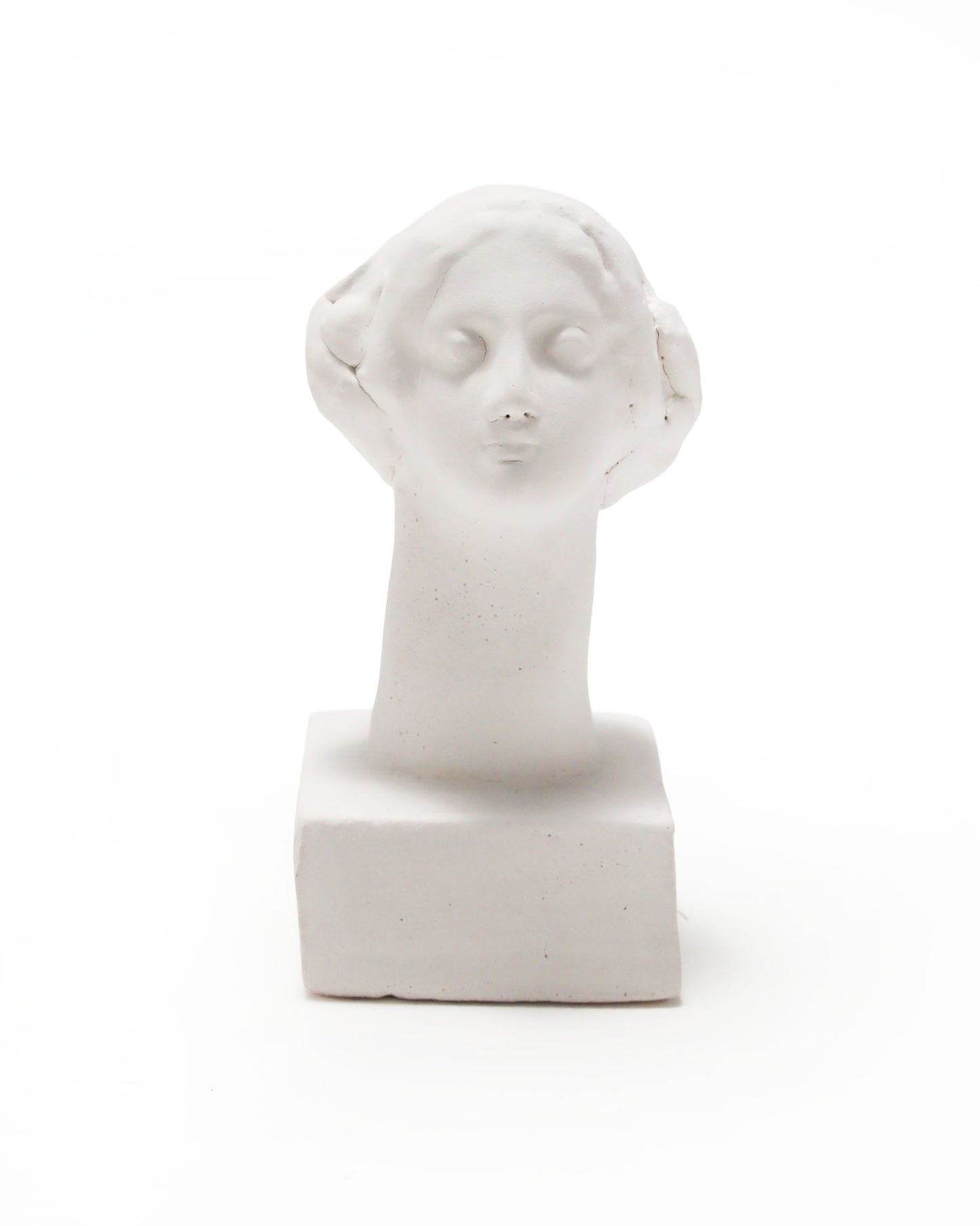 オブジェ Buste Socle Brun Blanc 16