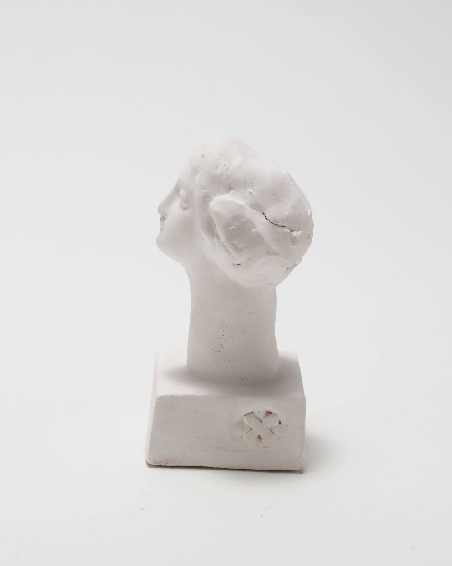 オブジェ Buste Socle Brun Blanc 16