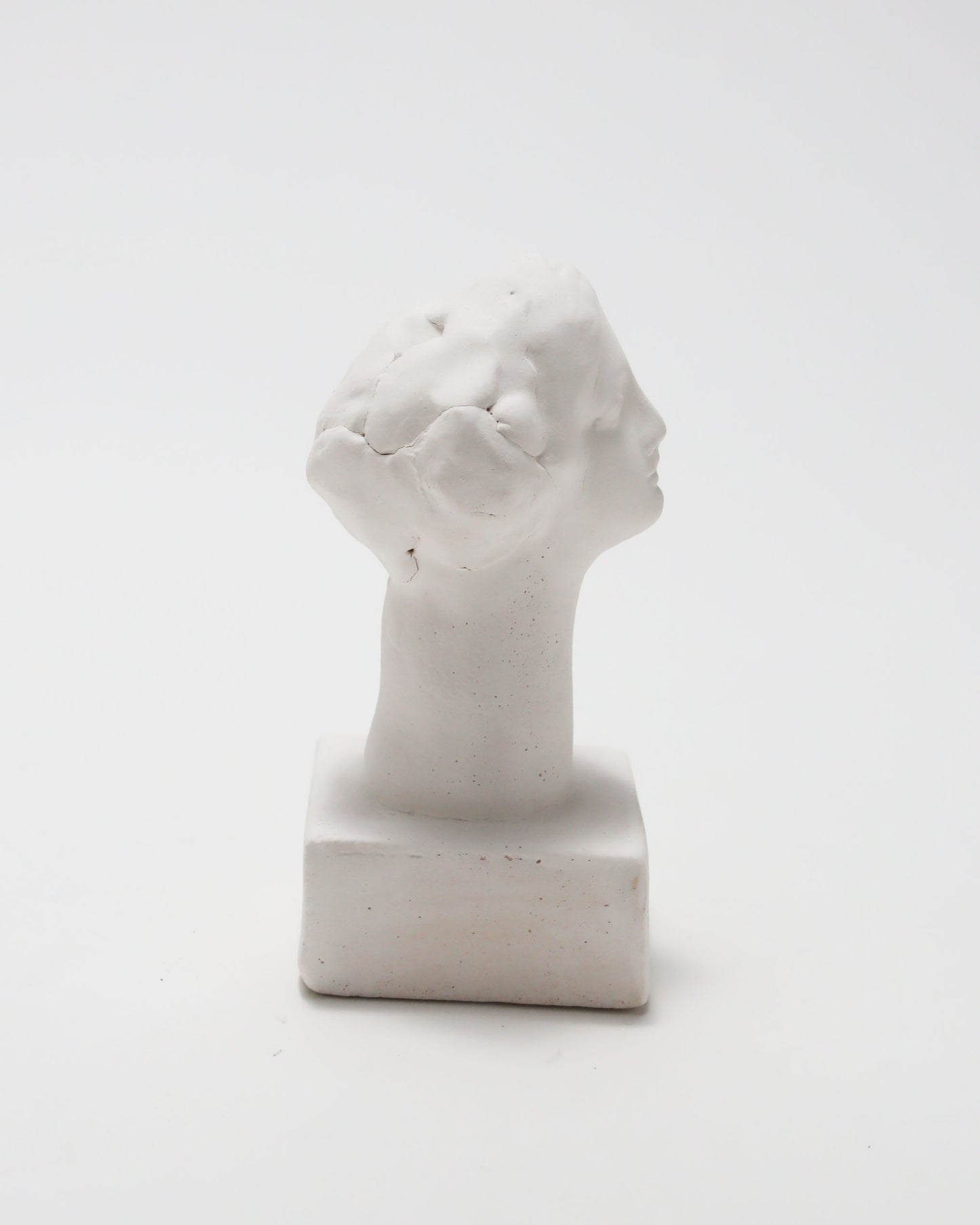 オブジェ Buste Socle Brun Blanc 16
