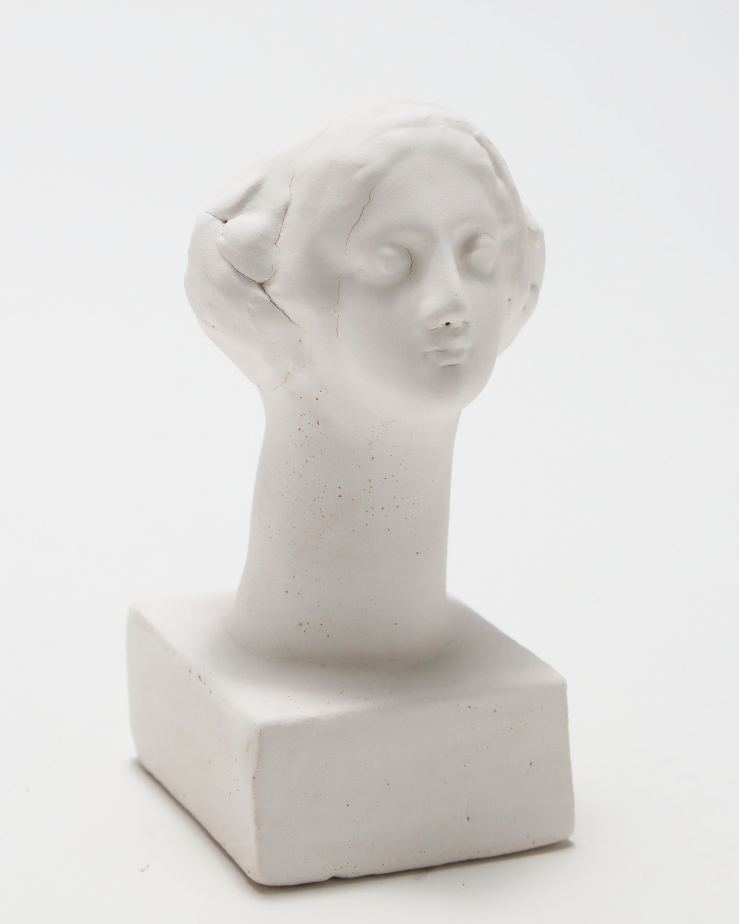 オブジェ Buste Socle Brun Blanc 16