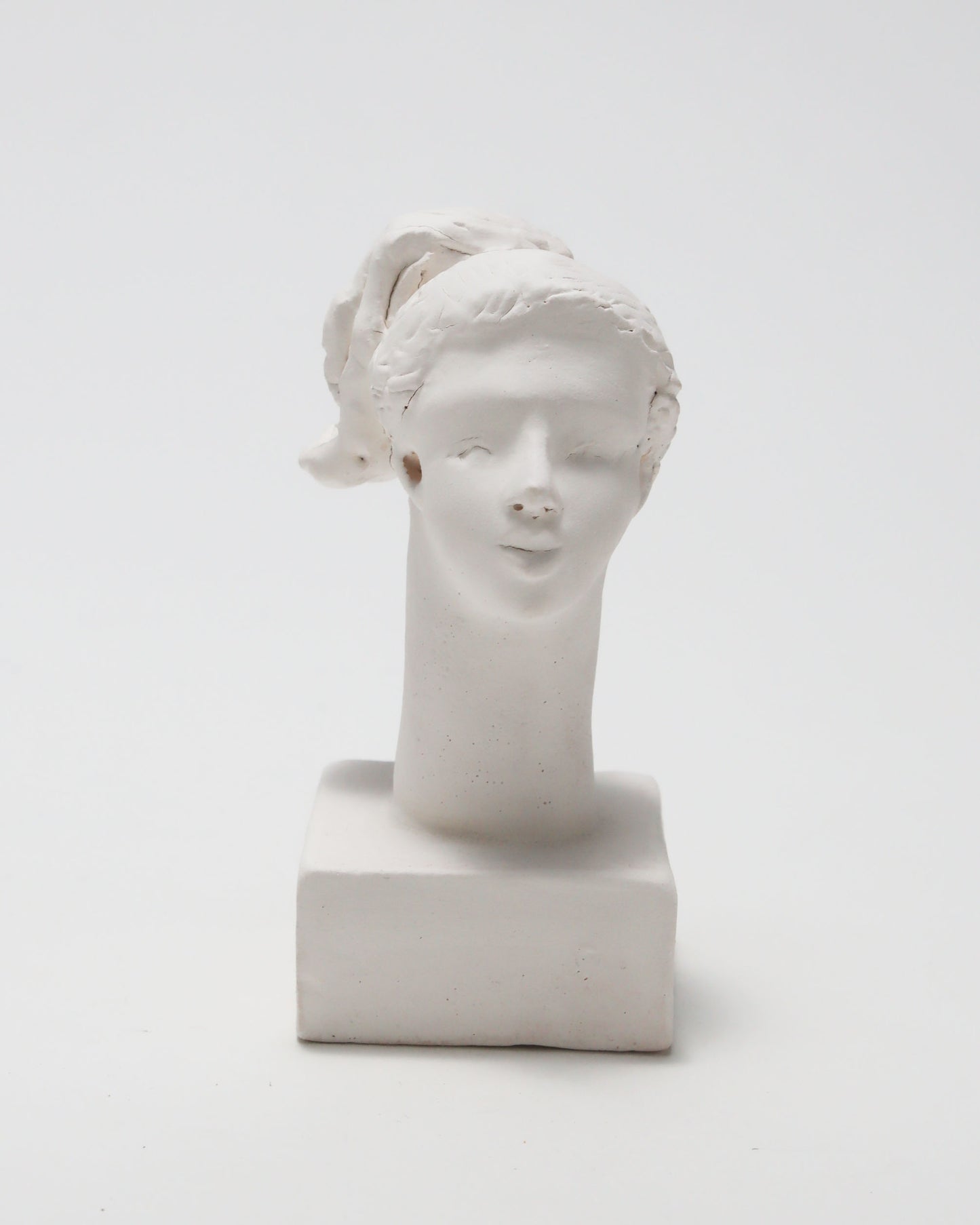 オブジェ Buste Socle Brun Blanc 14