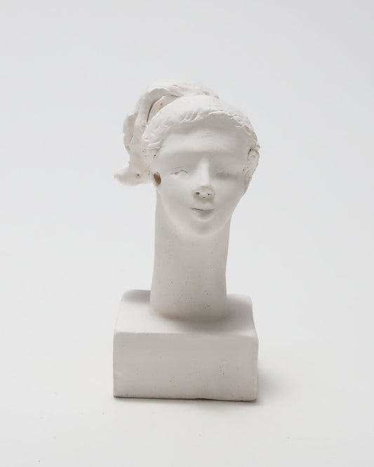 オブジェ Buste Socle Brun Blanc 14