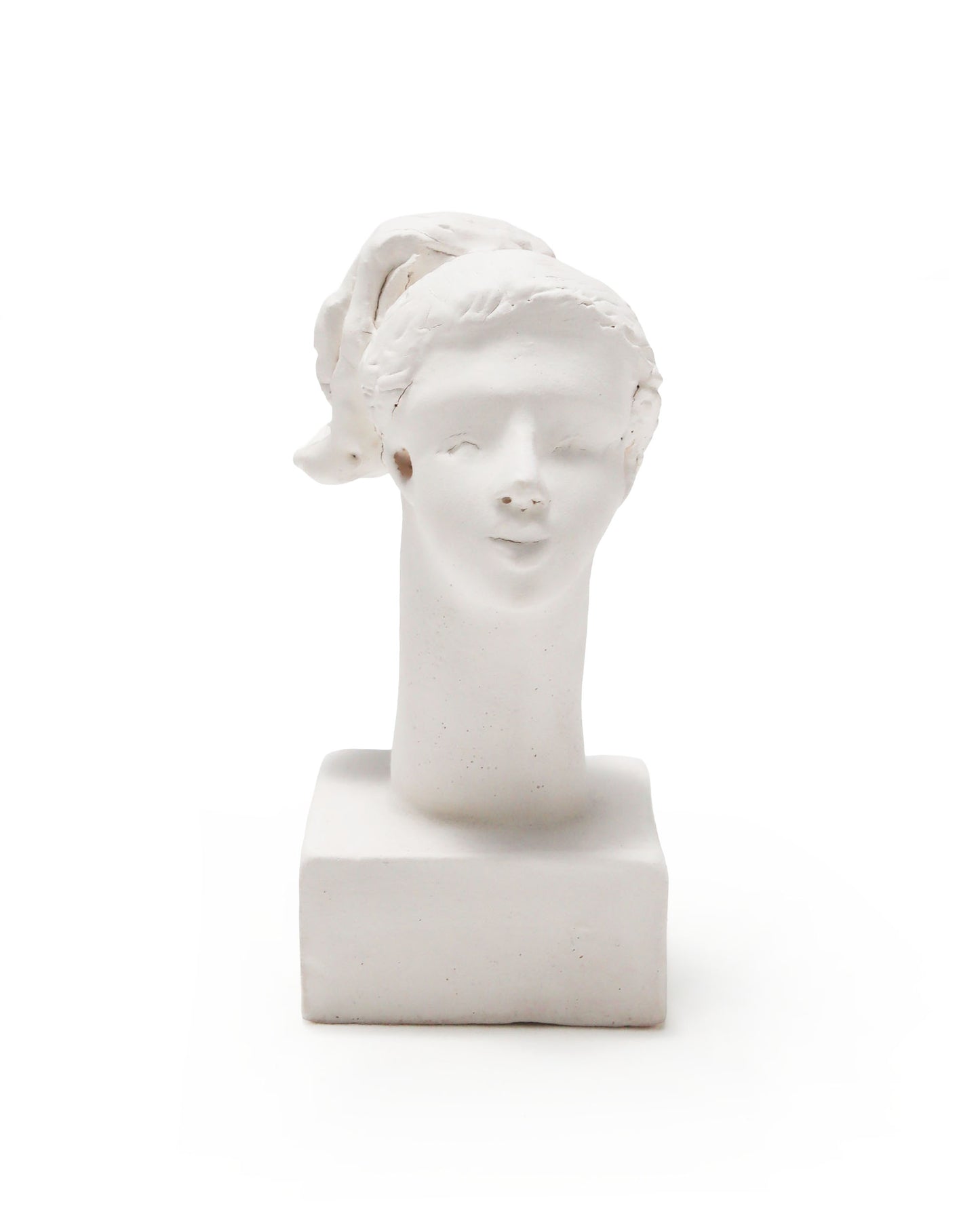 オブジェ Buste Socle Brun Blanc 14