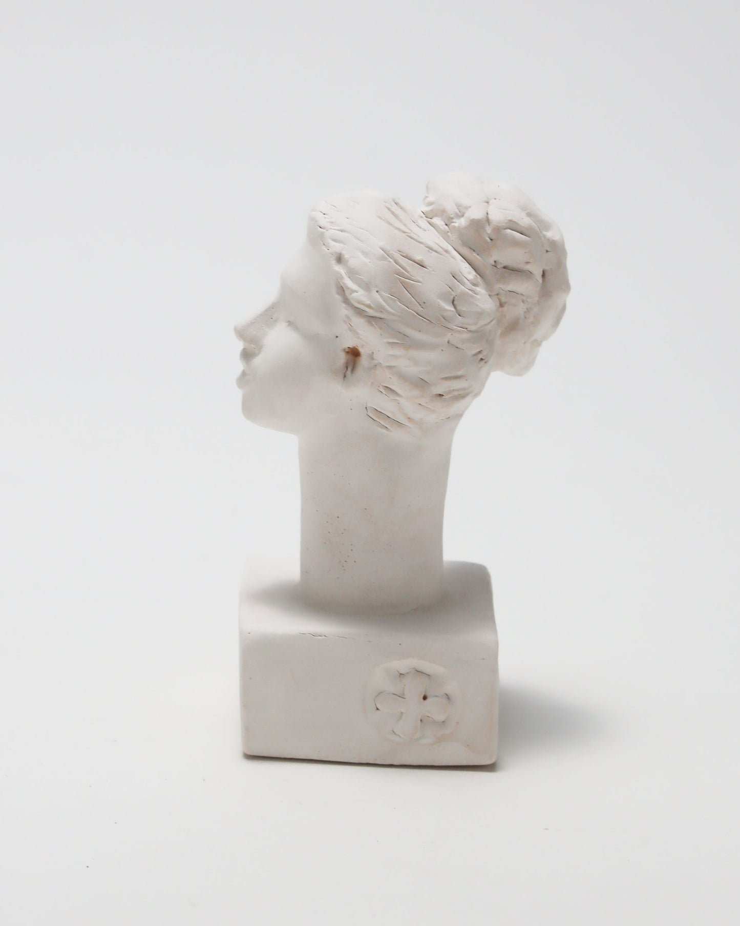 オブジェ Buste Socle Brun Blanc 14