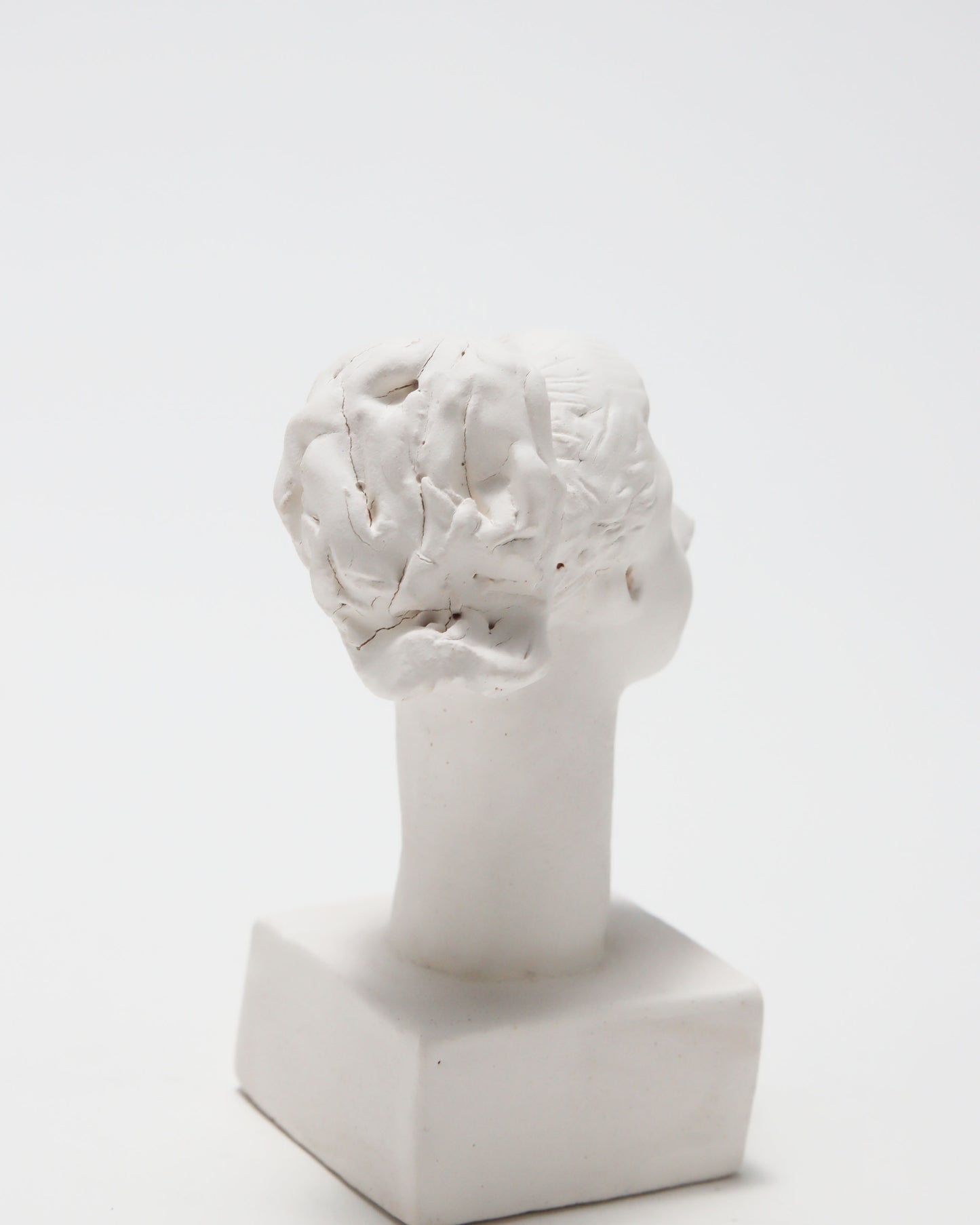オブジェ Buste Socle Brun Blanc 14