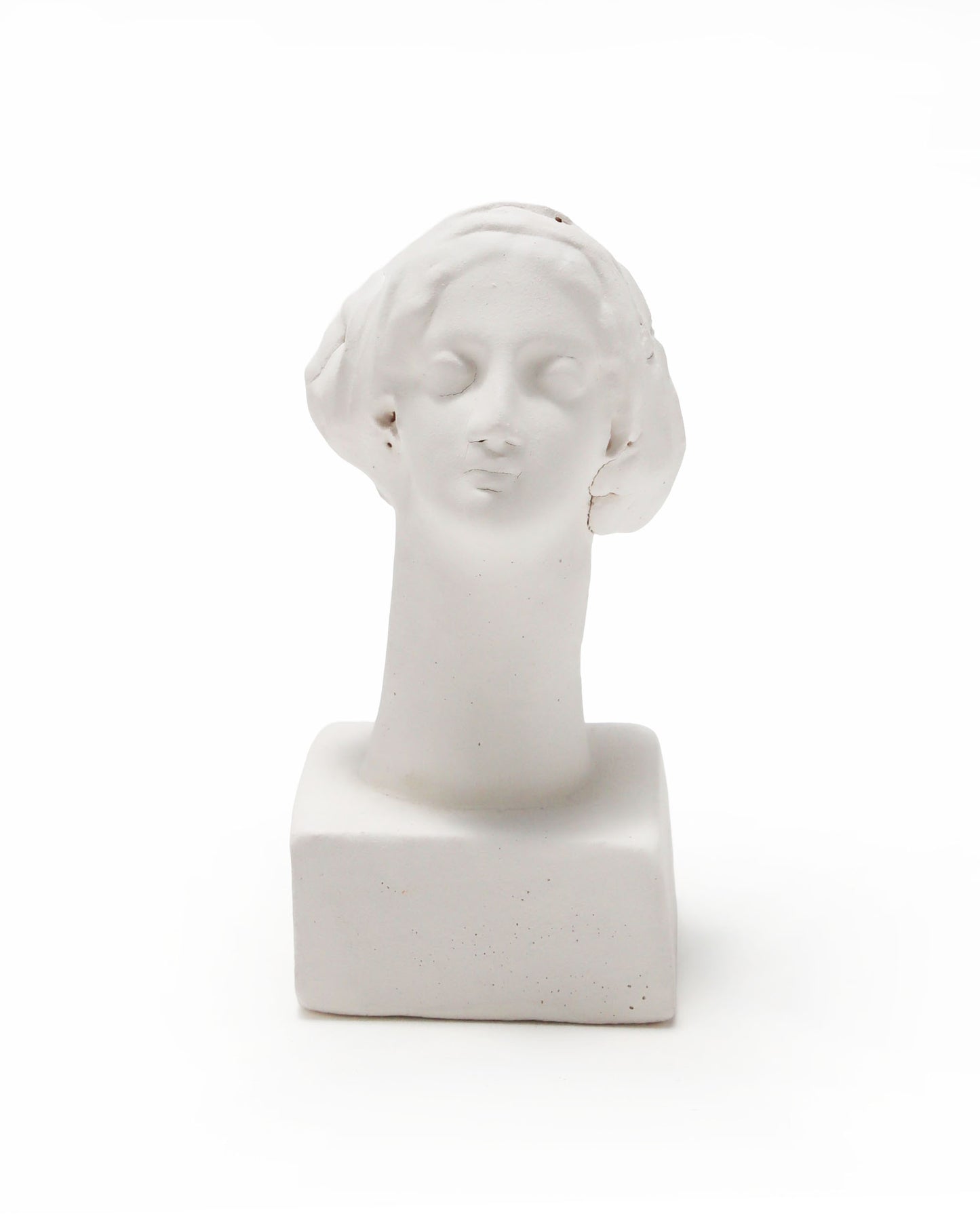 オブジェ Buste Socle Brun Blanc 20