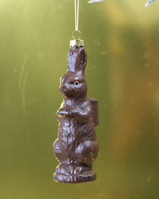 オーナメント CHOCOLATE RABBIT - PINK EYES