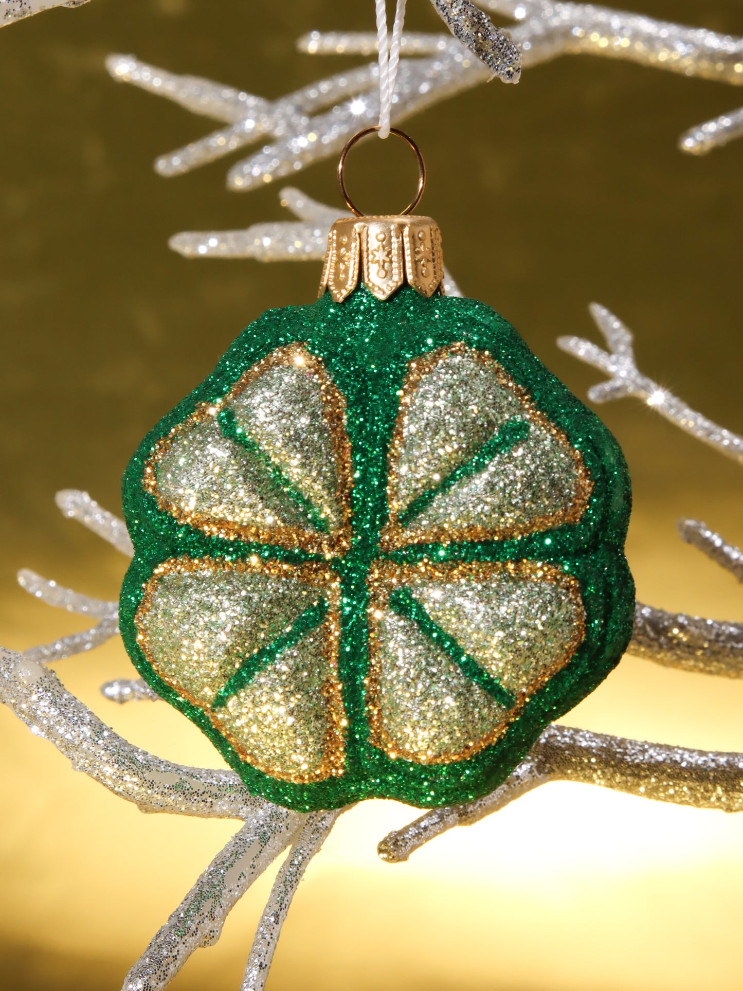 オーナメント CLOVER Glittered