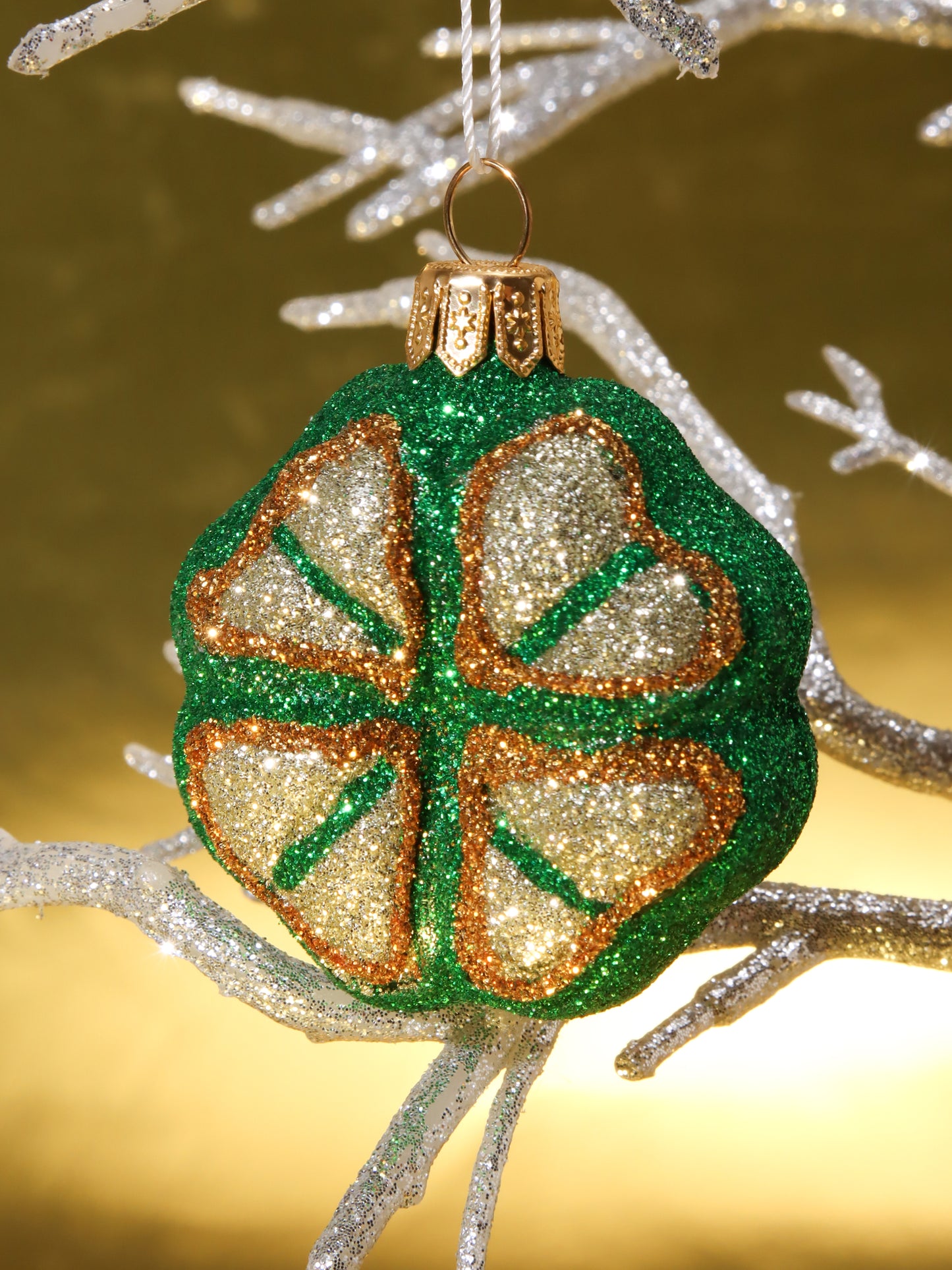 オーナメント CLOVER GLITTERED