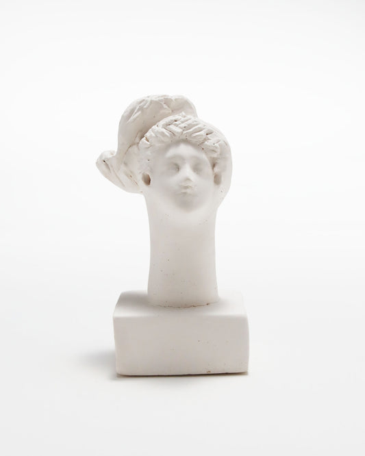 オブジェ Buste Socle Brun Blanc 12