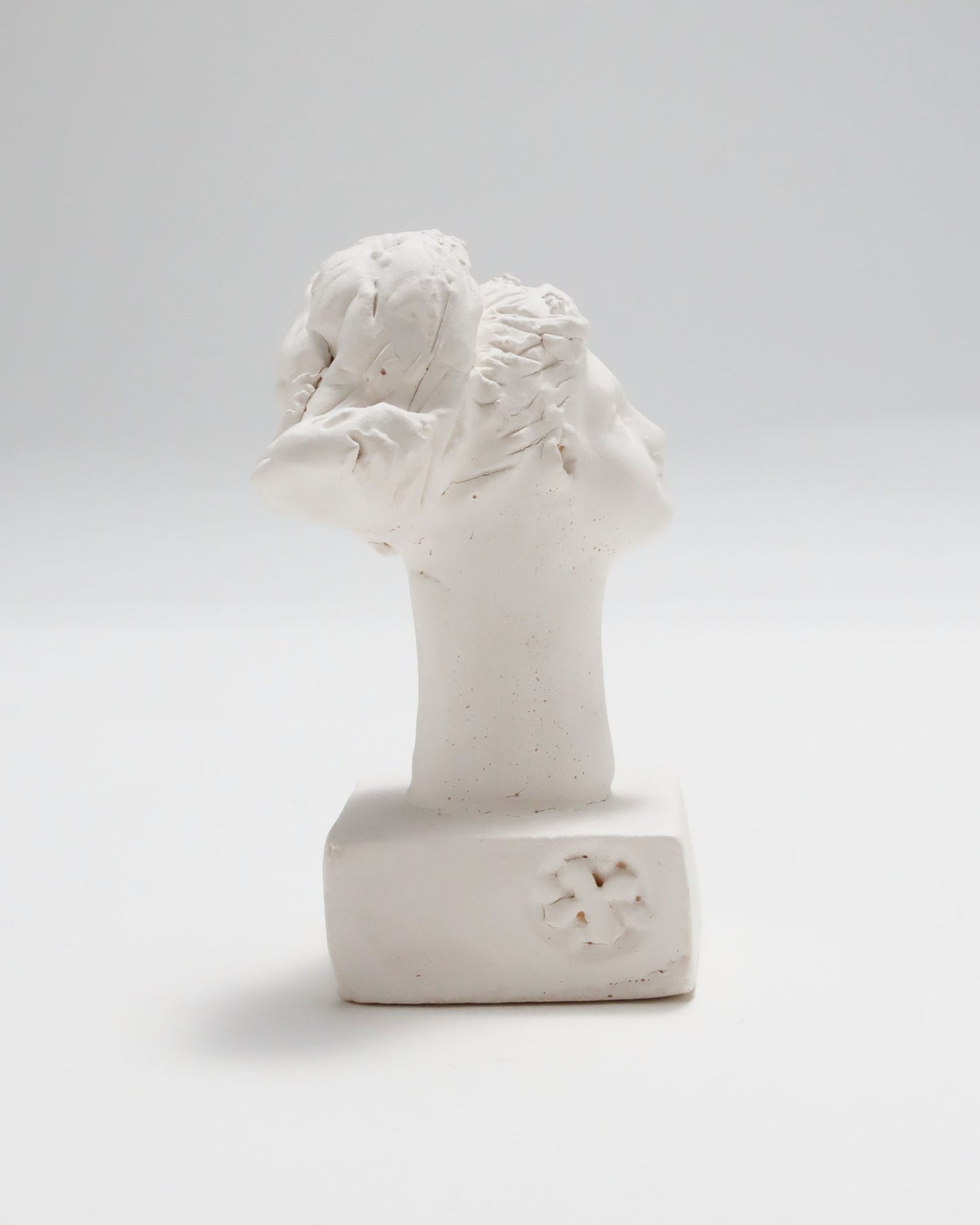 オブジェ Buste Socle Brun Blanc 12