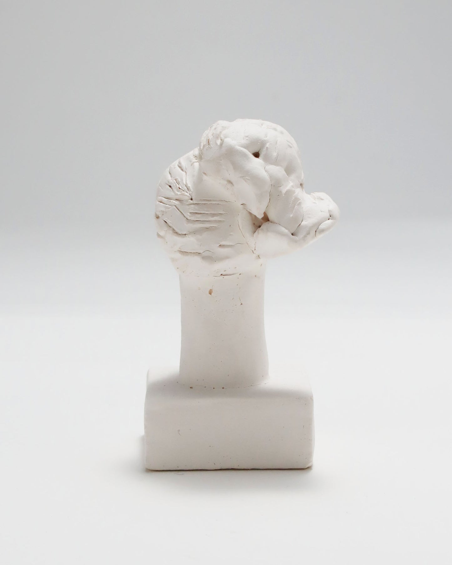 オブジェ Buste Socle Brun Blanc 12