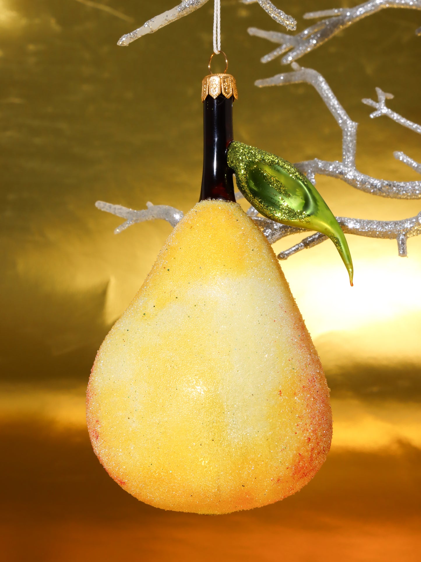 オーナメント PEAR WITH LEAF