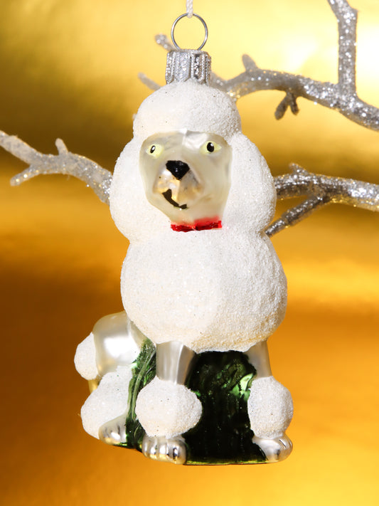 オーナメント POODLE WHITE